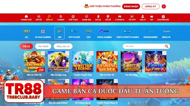 Game bắn cá được đầu tư ấn tượng