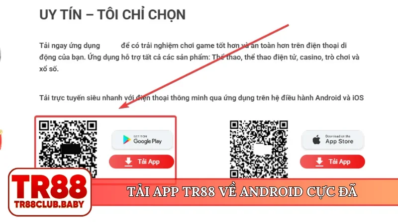 Tải app TR88 về Android cực đã